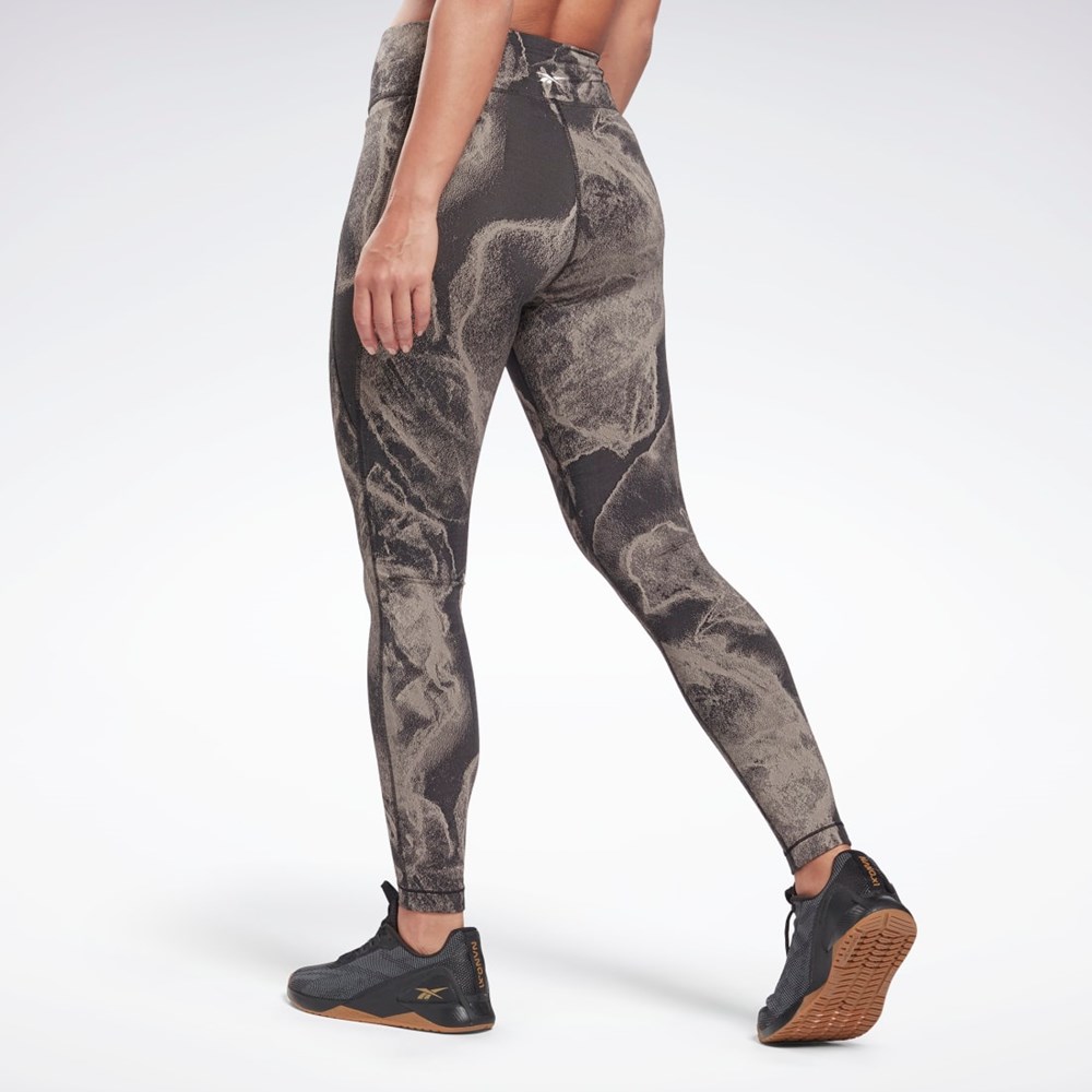 Reebok Lux Jacquard Leggings Black | HF0173