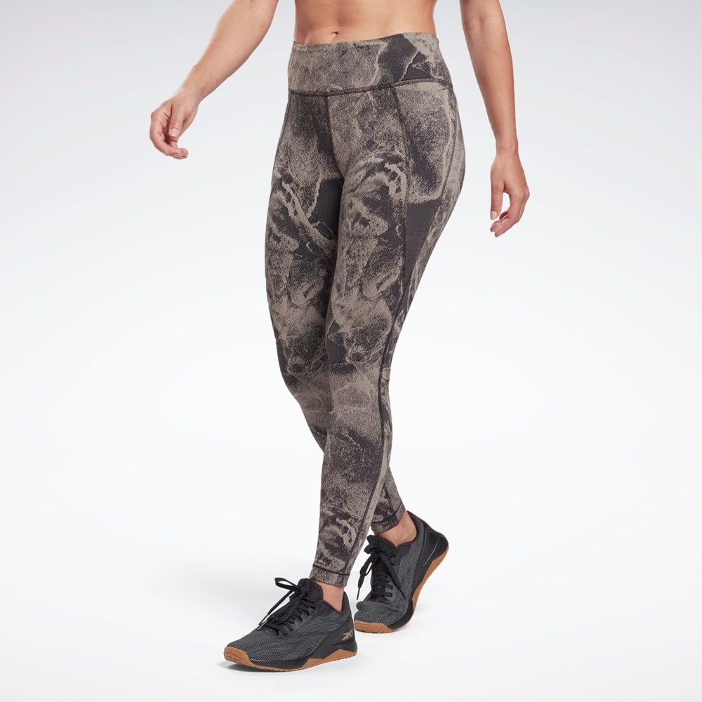 Reebok Lux Jacquard Leggings Black | HF0173