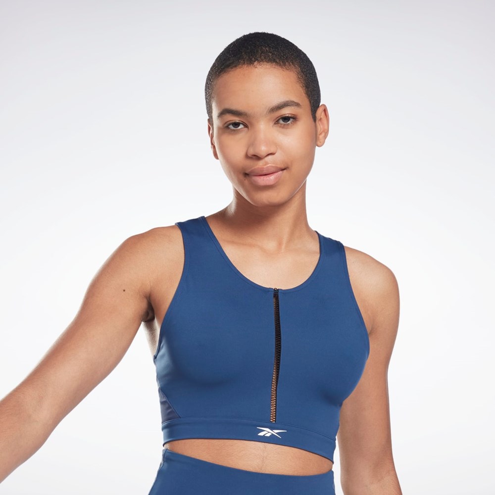 Reebok Lux Perform Crop Top Batik Blue | H49121