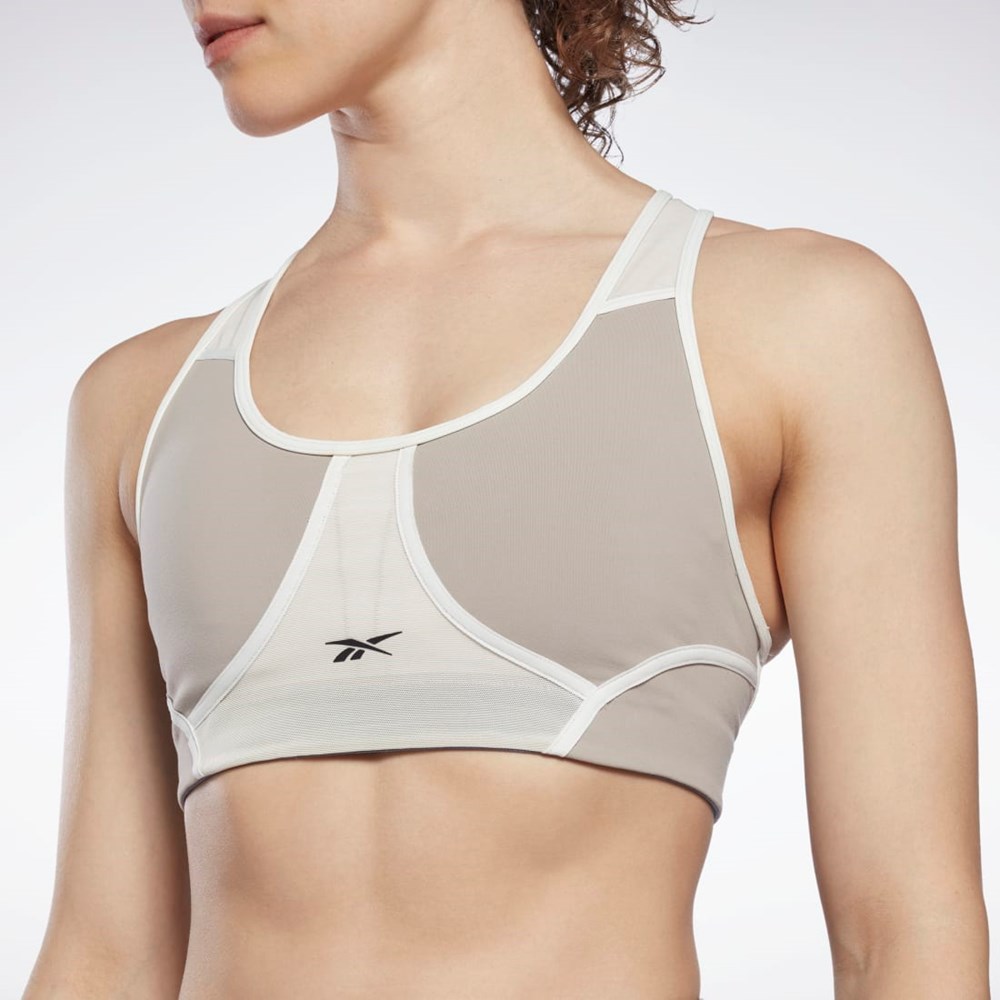 Reebok Lux Racer Padded Colorblocked Bra Boulder Grey | H51698