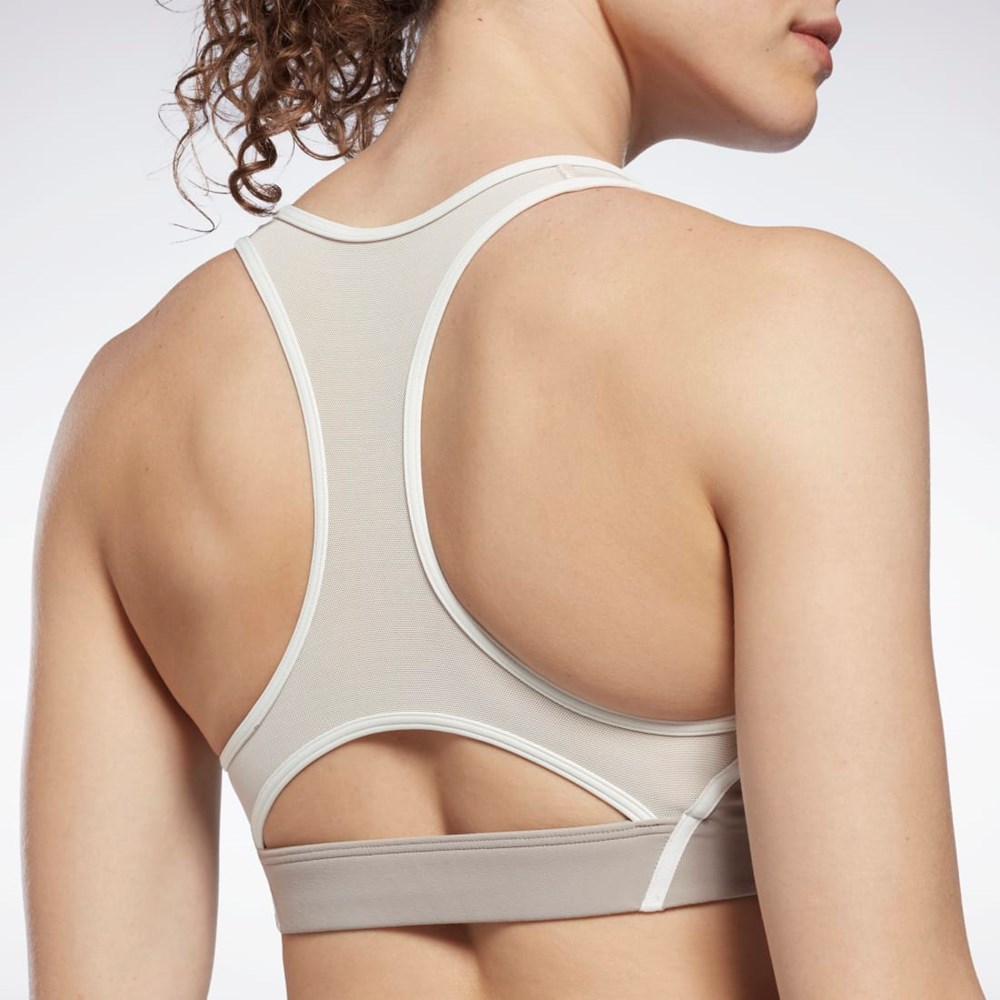 Reebok Lux Racer Padded Colorblocked Bra Boulder Grey | H51698