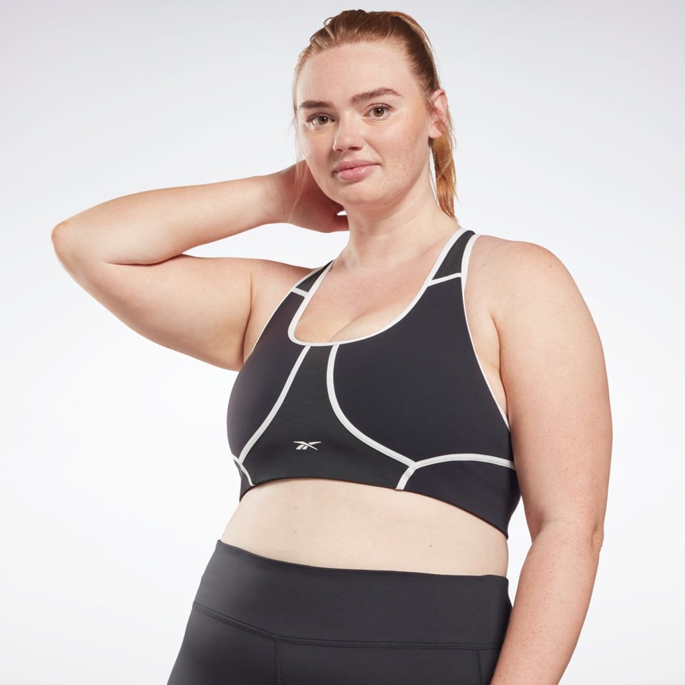 Reebok Lux Racer Padded Colorblocked Bra (Plus Size) Black | HB2053