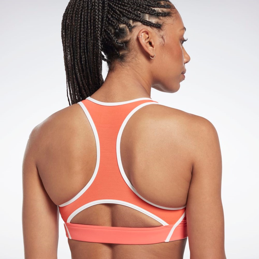 Reebok Lux Racer Padded Colorblocked Bra Semi Orange Flare | HK4852