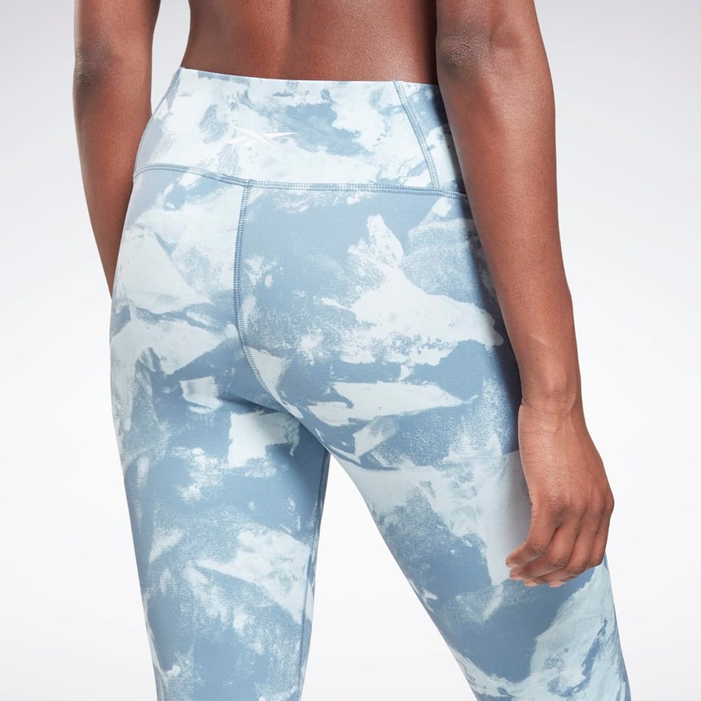 Reebok MYT Printed Leggings Blue Slate | GR9443