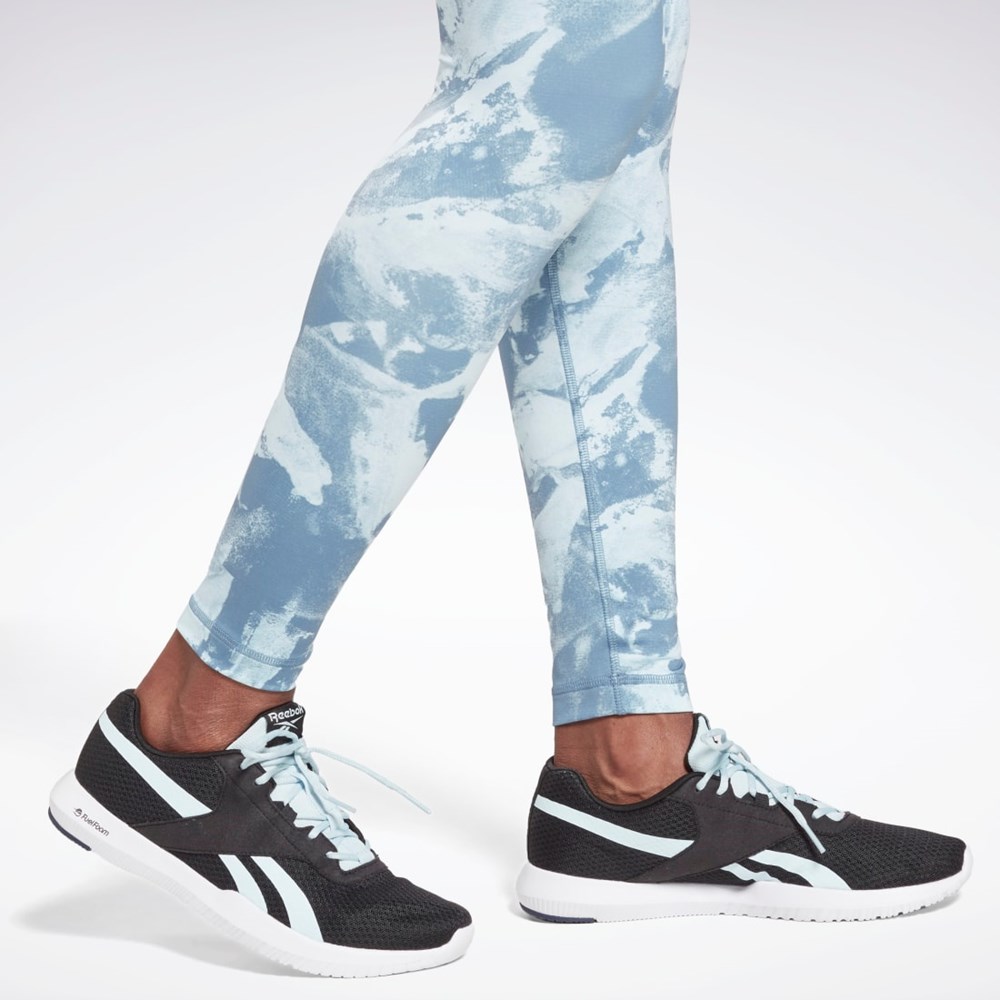 Reebok MYT Printed Leggings Blue Slate | GR9443