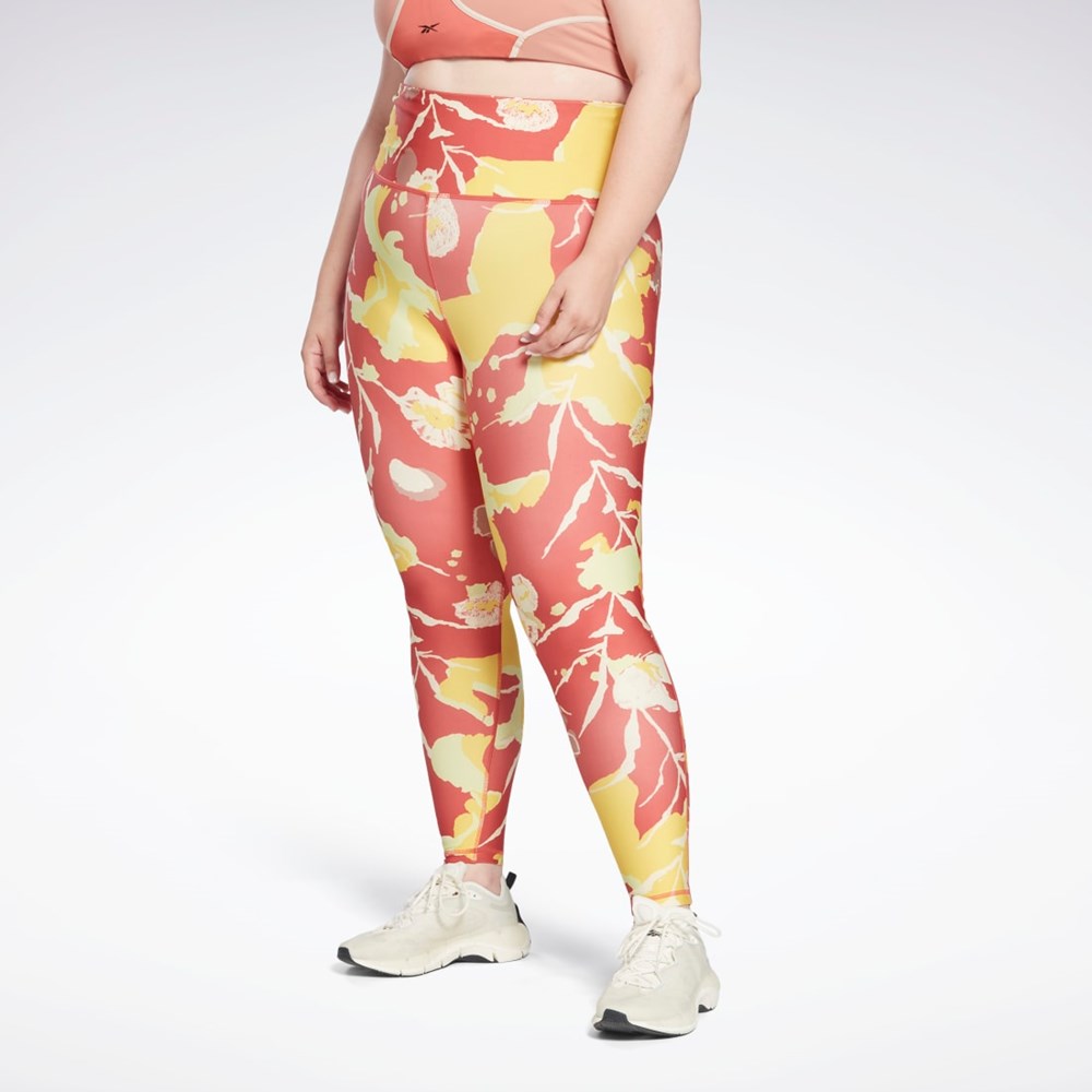 Reebok MYT Printed Leggings (Plus Size) Rhodonite | HA0528