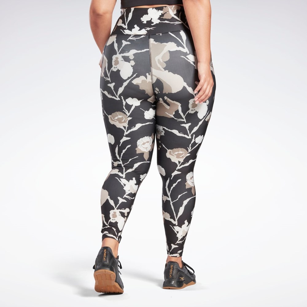 Reebok MYT Printed Leggings (Plus Size) Black | HE4203