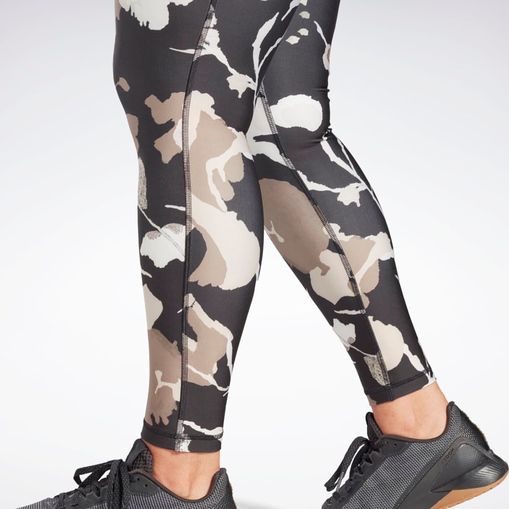 Reebok MYT Printed Leggings (Plus Size) Black | HE4203