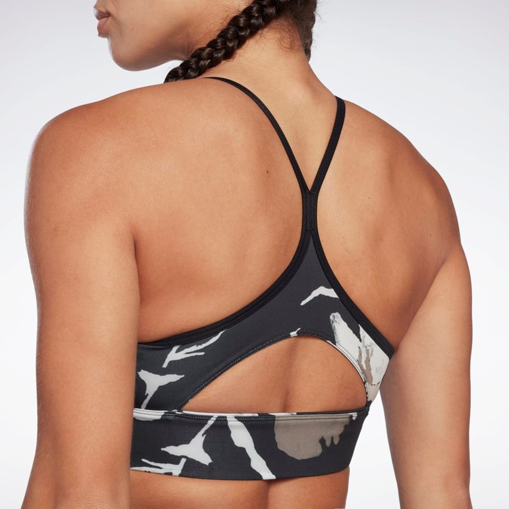 Reebok MYT Printed Sports Bra Black | H65567