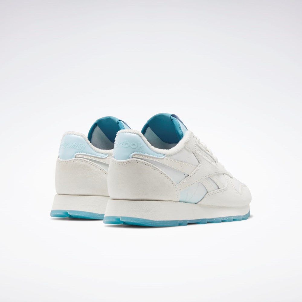 Reebok MadWomen Classic Leather Shoes Chalk / Chalk / Thirsty Blue | GW3827