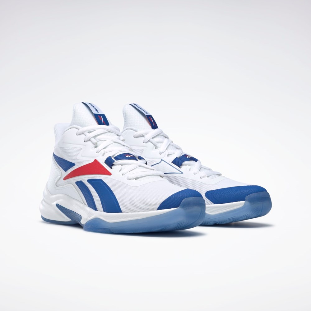 Reebok More Buckets Basketball Shoes Ftwr White / Vector Blue / Vector Red | GY5472