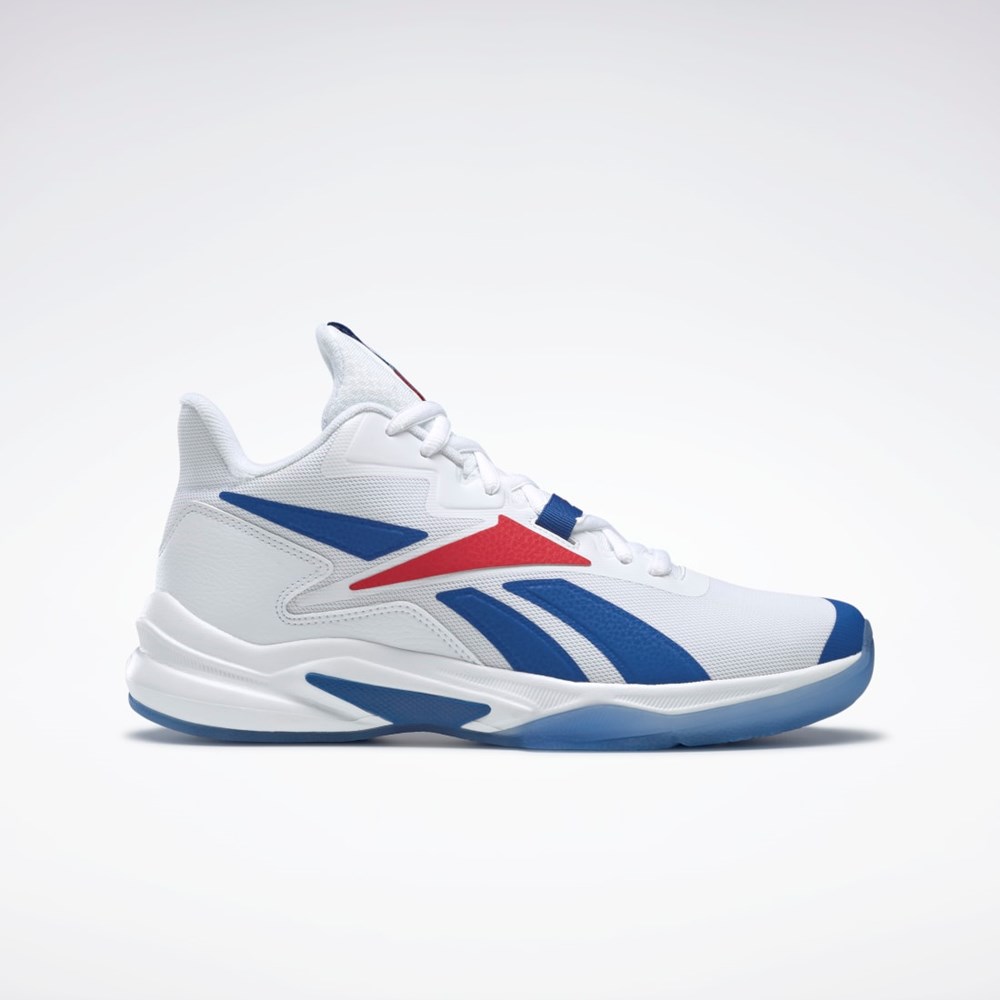 Reebok More Buckets Basketball Shoes Ftwr White / Vector Blue / Vector Red | GY5472