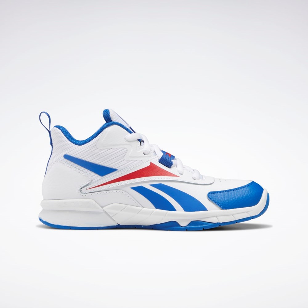 Reebok More Buckets Shoes - Preschool Ftwr White / Vector Blue / Vector Red | GY4498