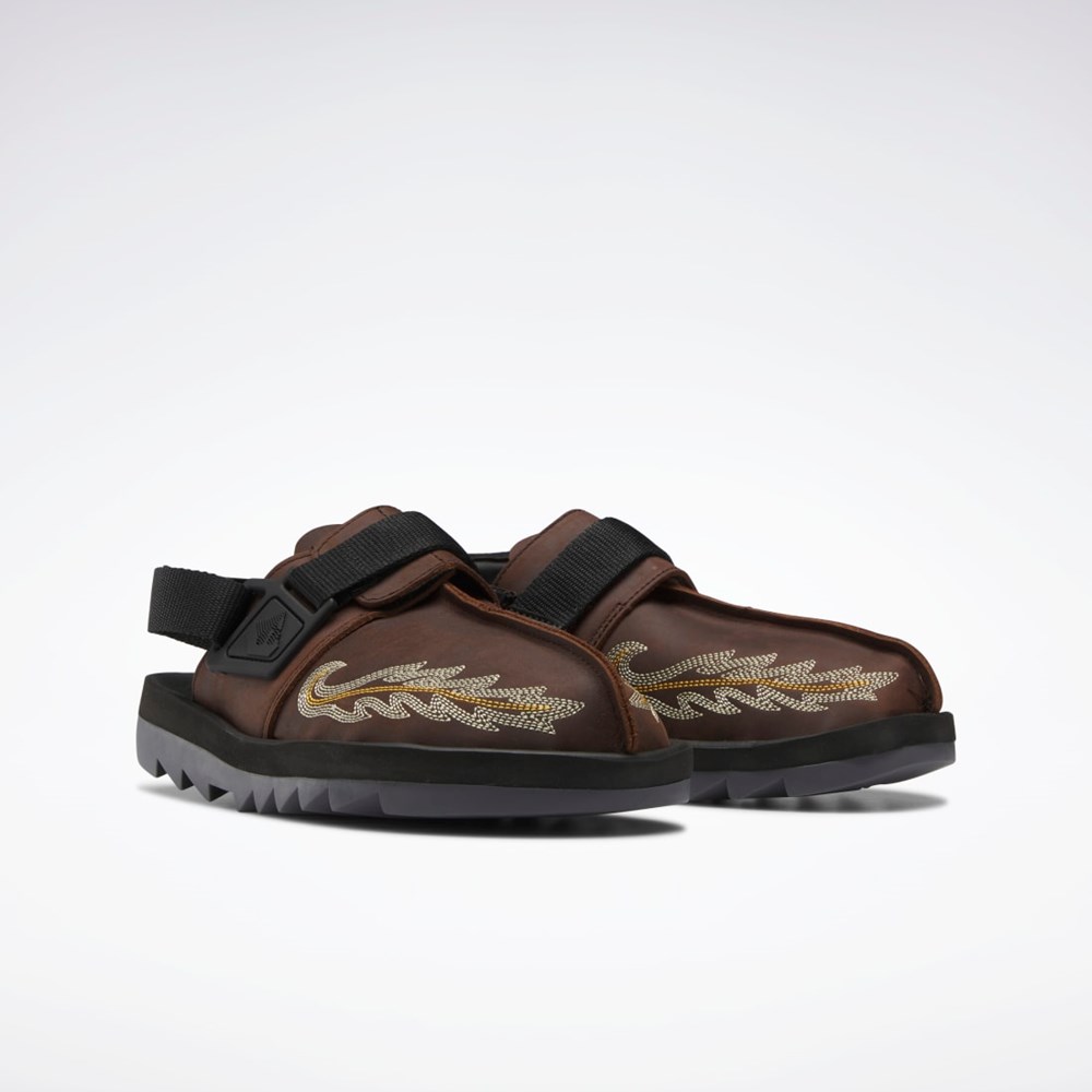 Reebok Mountain Research Beatnik Slides Brush Brown / Core Black / Pure Grey 7 | GX9718