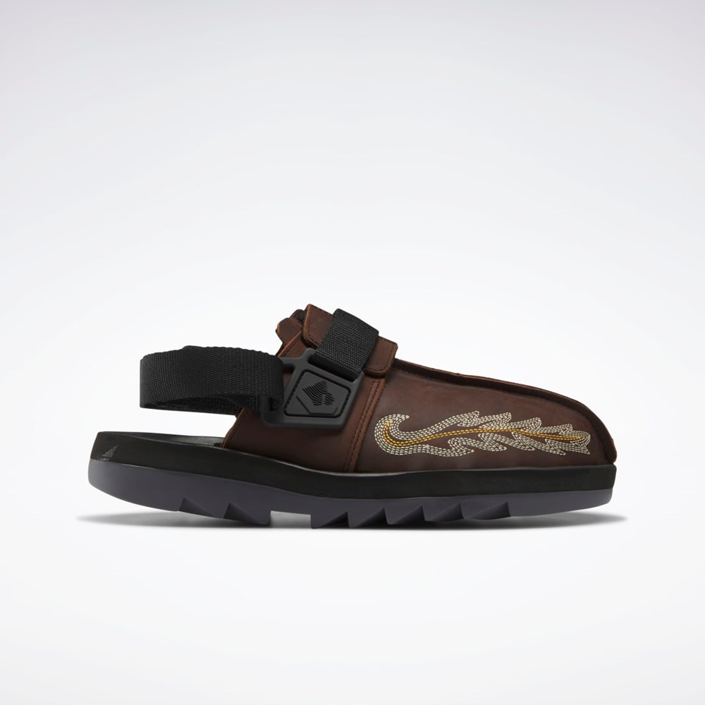 Reebok Mountain Research Beatnik Slides Brush Brown / Core Black / Pure Grey 7 | GX9718