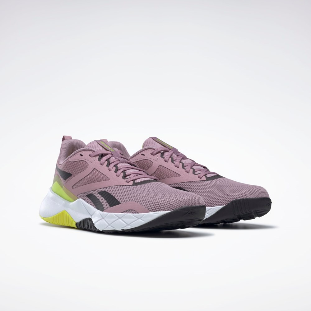 Reebok NFX Training Shoes Infused Lilac / Core Black / Acid Yellow | GY9774