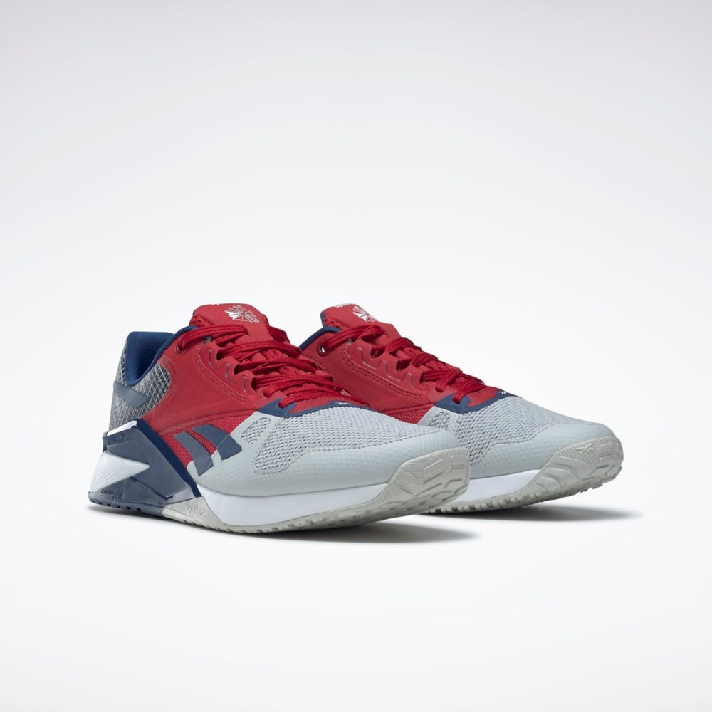 Reebok Nano 6000 Training Shoes Pure Grey 2 / Flash Red / Batik Blue | HP9660