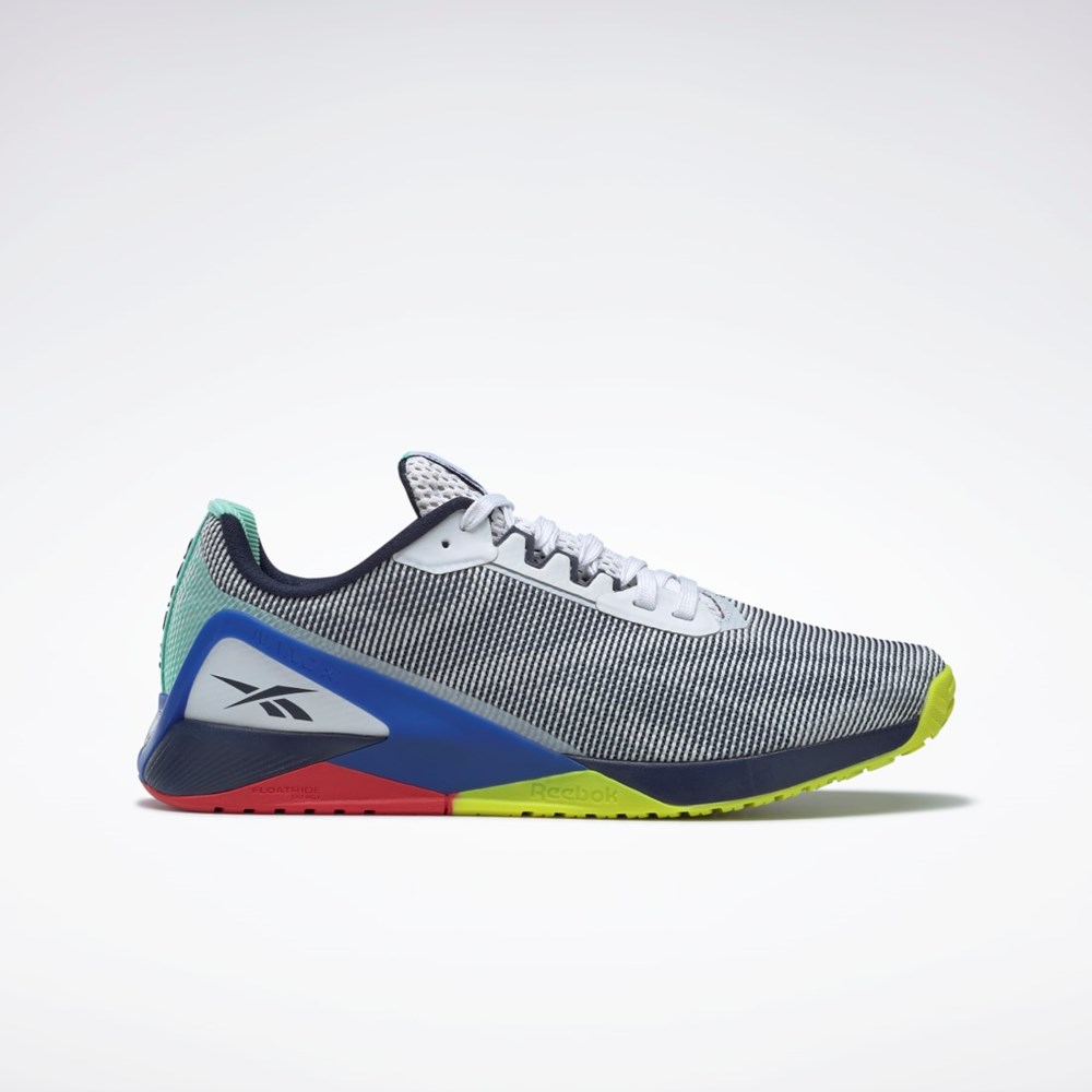 Reebok Nano X1 Grit Training Shoes Ftwr White / Vector Navy / Court Blue | GX4054