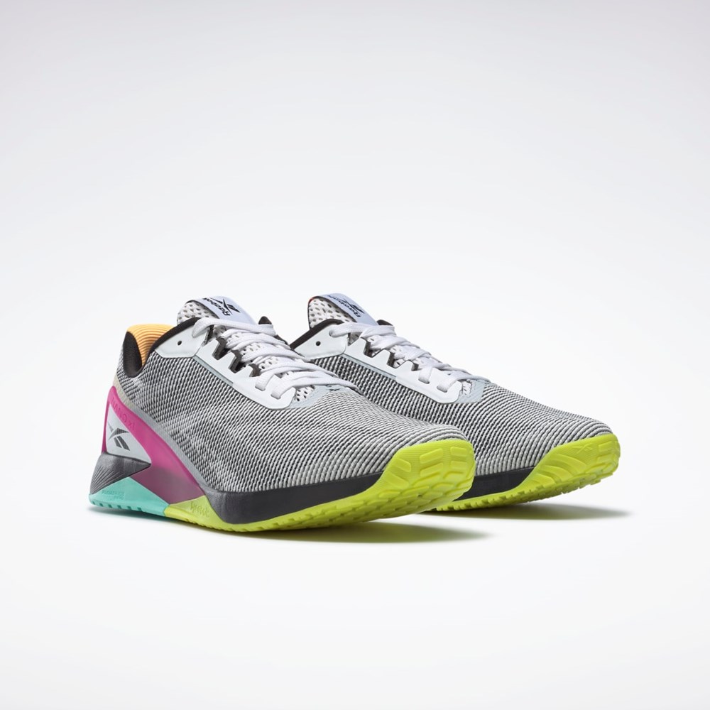 Reebok Nano X1 Grit Training Shoes Ftwr White / Core Black / Pursuit Pink | H02864