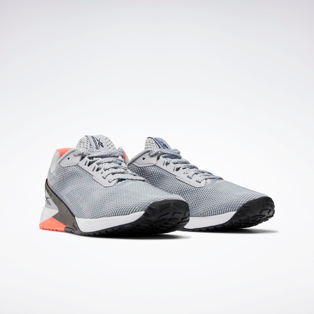 Reebok Nano X1 Grit Training Shoes GREY / Core Black / Orange Flare | S42564