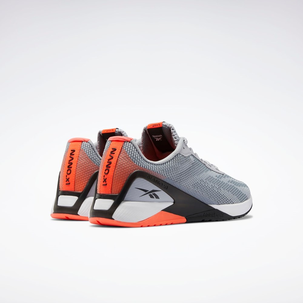 Reebok Nano X1 Grit Training Shoes GREY / Core Black / Orange Flare | S42564