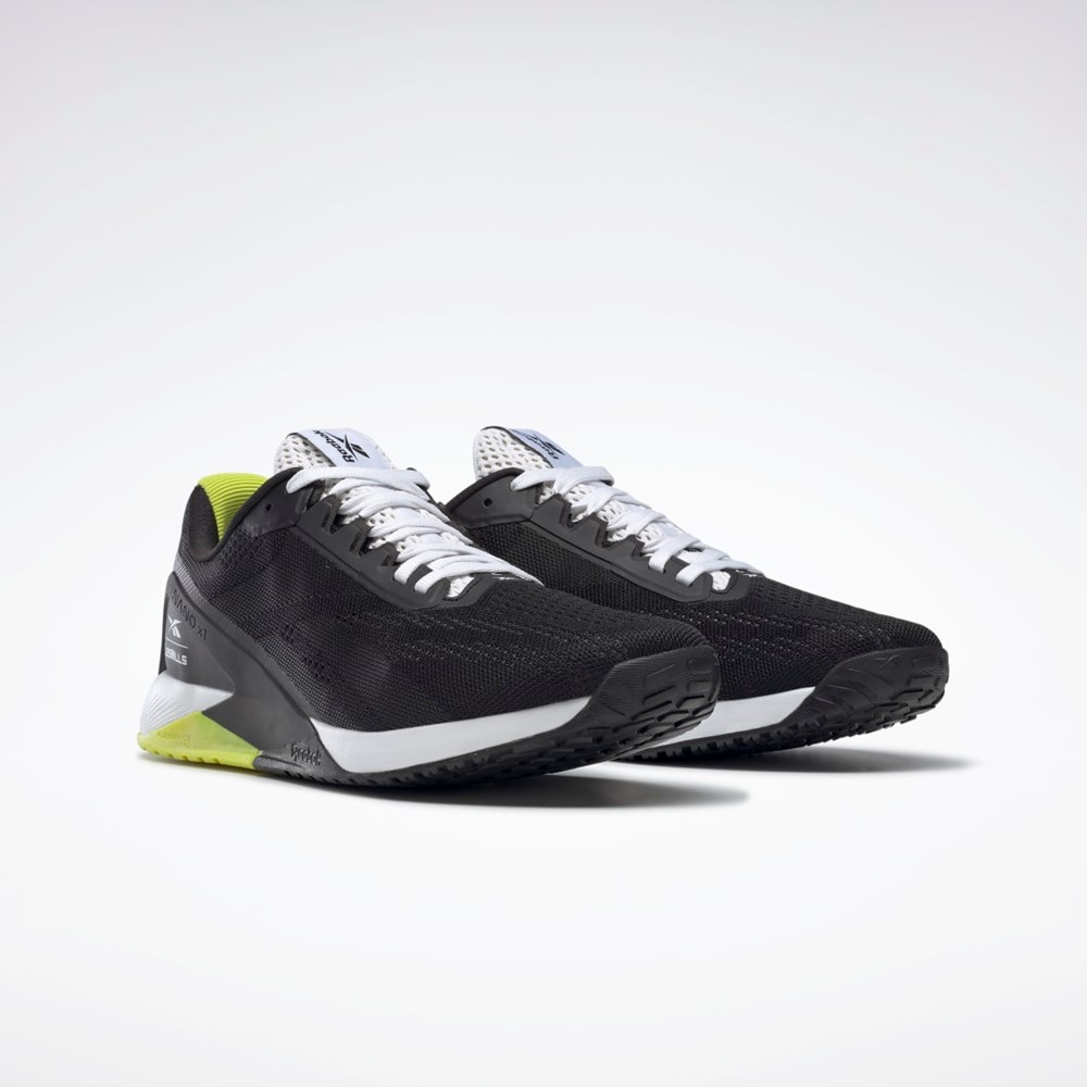 Reebok Nano X1 Training Shoes Les Mills® Core Black / Ftwr White / Acid Yellow | GZ8949