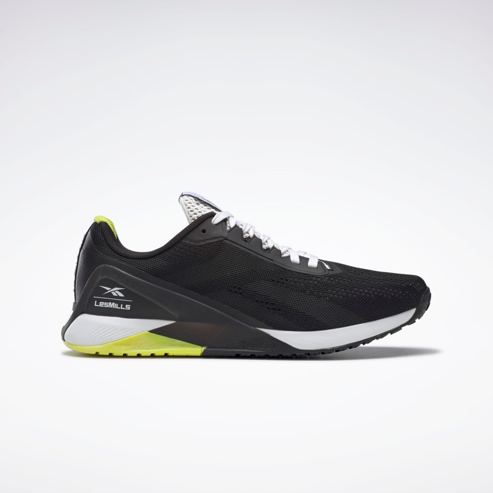 Reebok Nano X1 Training Shoes Les Mills® Core Black / Ftwr White / Acid Yellow | GZ8949