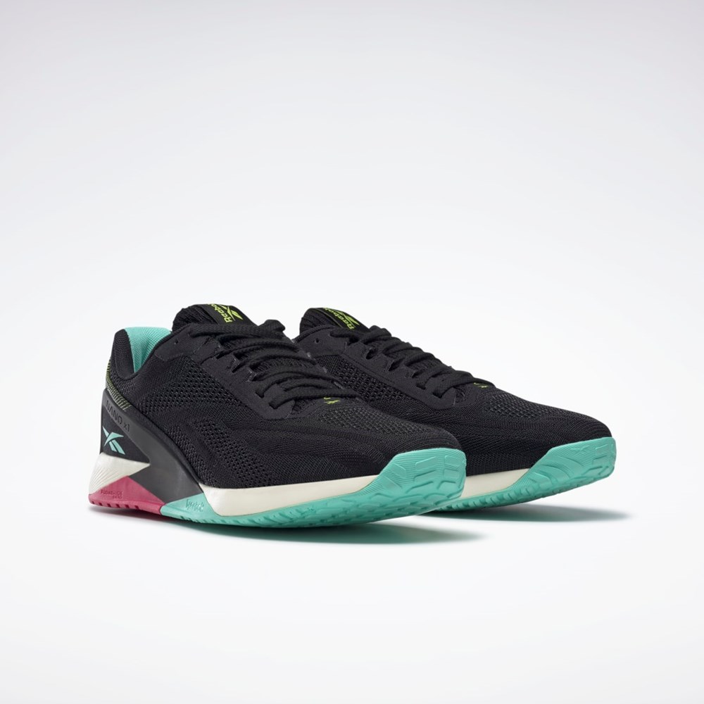 Reebok Nano X1 Vegan Training Shoes Core Black / Pursuit Pink / Pixel Mint | H03049