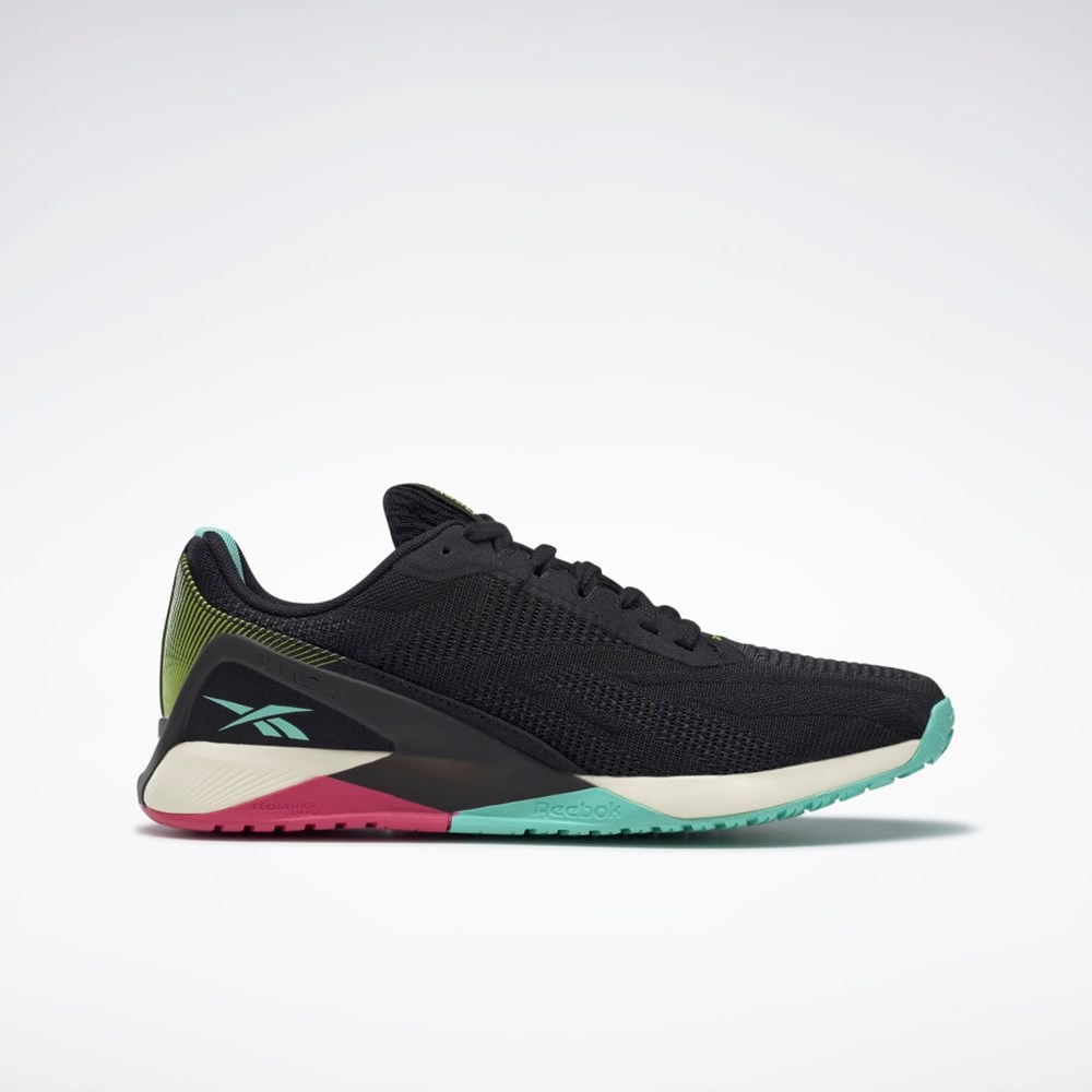 Reebok Nano X1 Vegan Training Shoes Core Black / Pursuit Pink / Pixel Mint | H03049