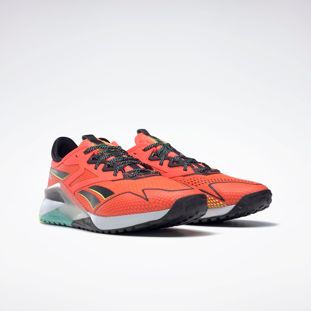 Reebok Nano X2 TR Adventure Training Shoes Orange Flare / Core Black / Solar Acid Yellow | GY2116