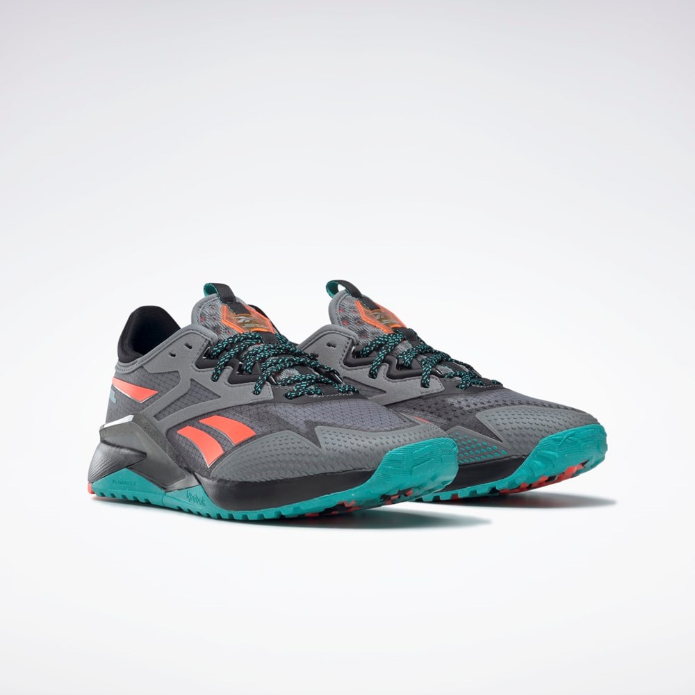 Reebok Nano X2 TR Adventure Training Shoes Pure Grey 5 / Core Black / Classic Teal | GY8905