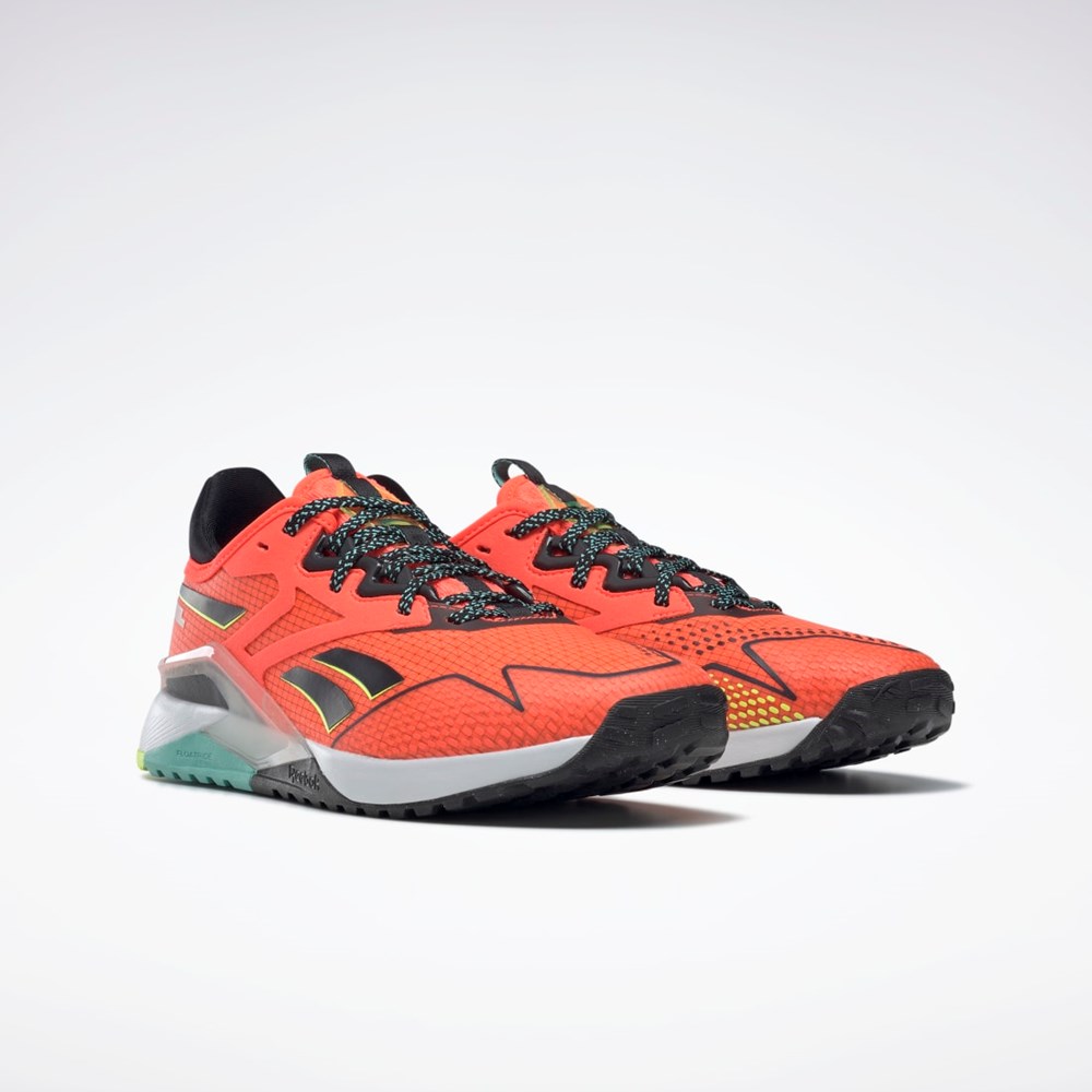 Reebok Nano X2 TR Adventure Training Shoes Orange Flare / Core Black / Solar Acid Yellow | HP9077