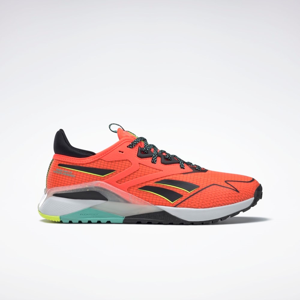 Reebok Nano X2 TR Adventure Training Shoes Orange Flare / Core Black / Solar Acid Yellow | HP9077