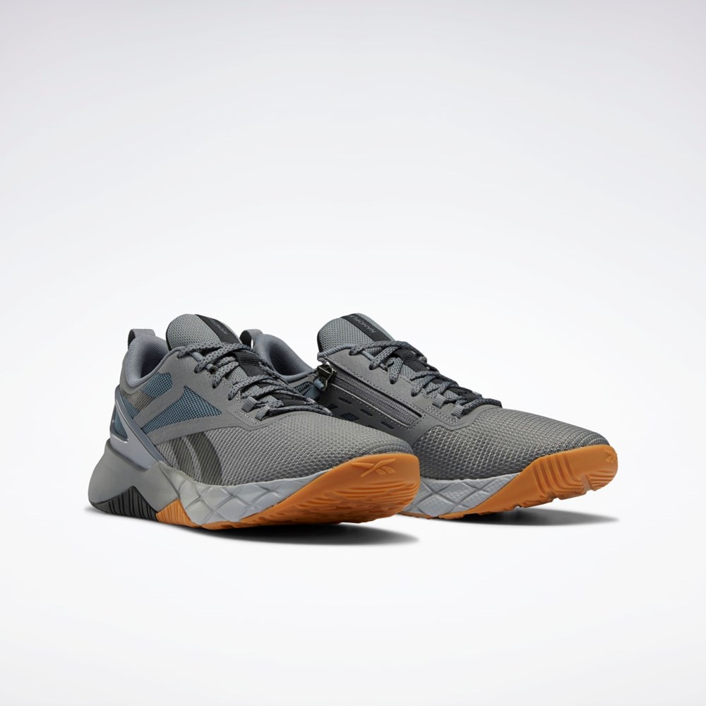 Reebok Nanoflex Parafit TR Shoes Pure Grey 6 / Core Black / Reebok Rubber Gum-06 | GX4069