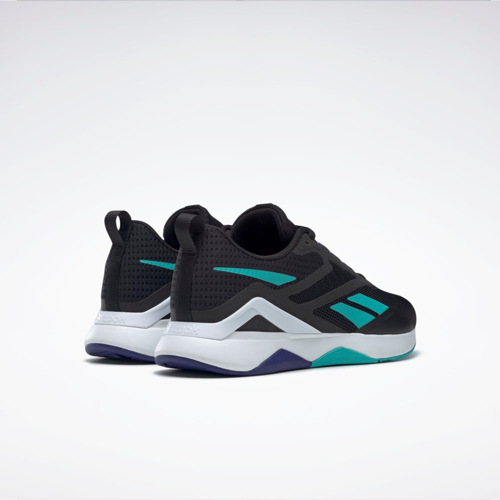 Reebok Nanoflex TR 2.0 Training Shoes Core Black / Pure Grey 8 / Classic Teal | GY6212