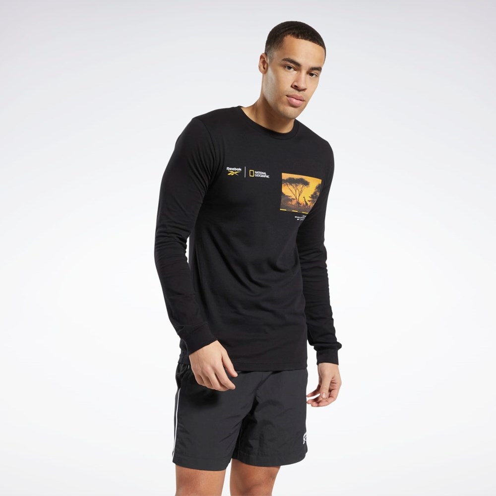 Reebok National Geographic Long Sleeve T-Shirt Multi | GA9192