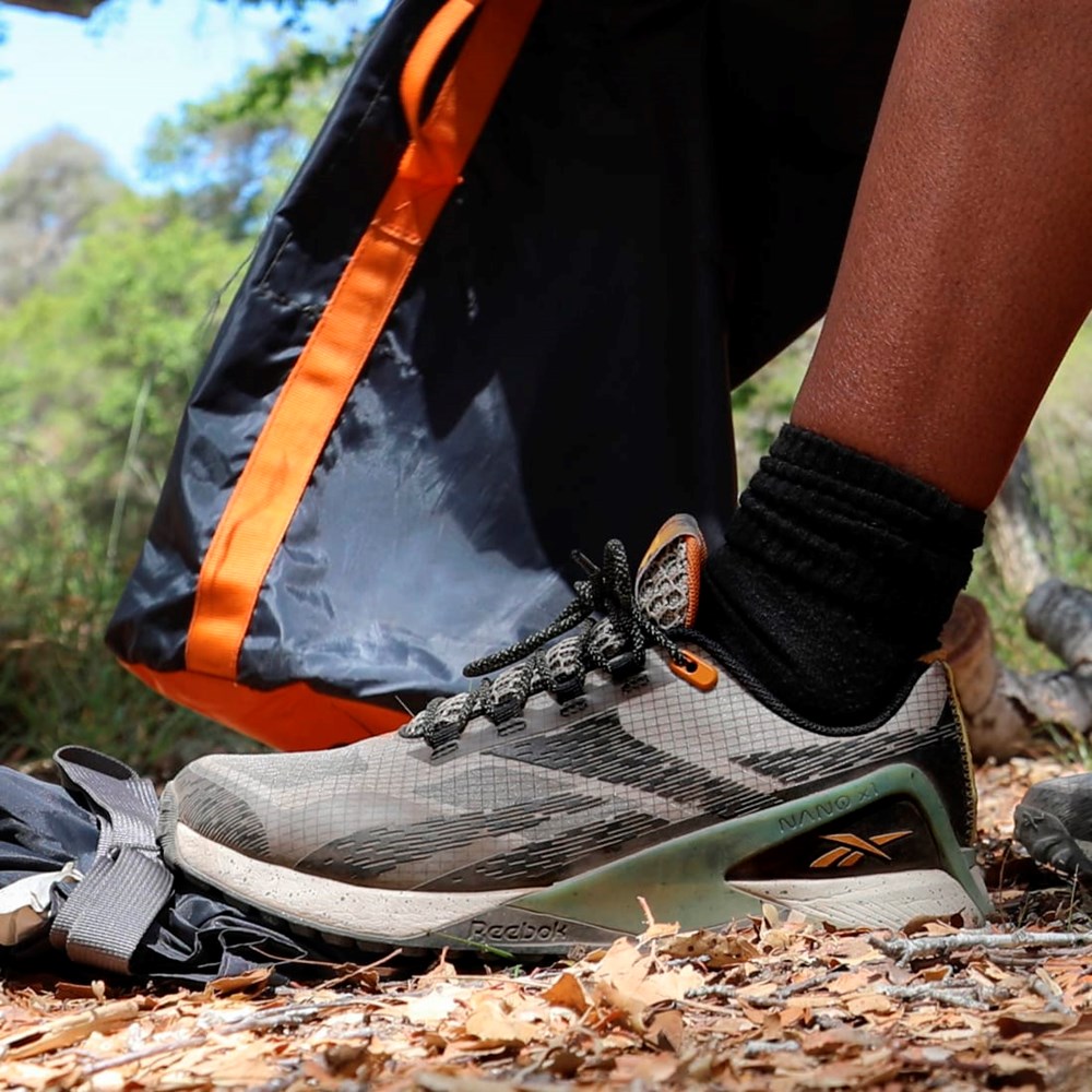 Reebok National Geographic Nano X1 Adventure Shoes Light Sand / Core Black / Washed Green | GX3697