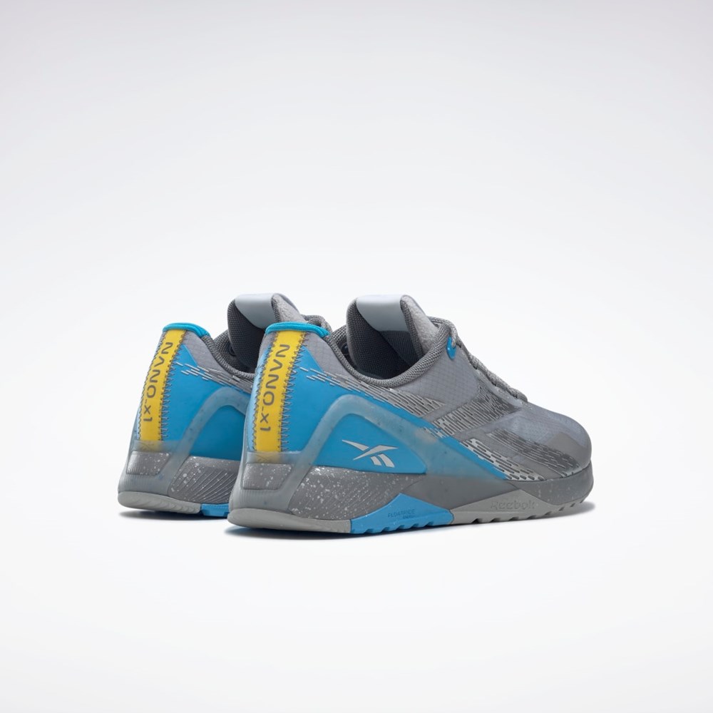 Reebok National Geographic Nano X1 Adventure Shoes Pure Grey 3 / Pure Grey 5 / Bright Cyan | GY1744