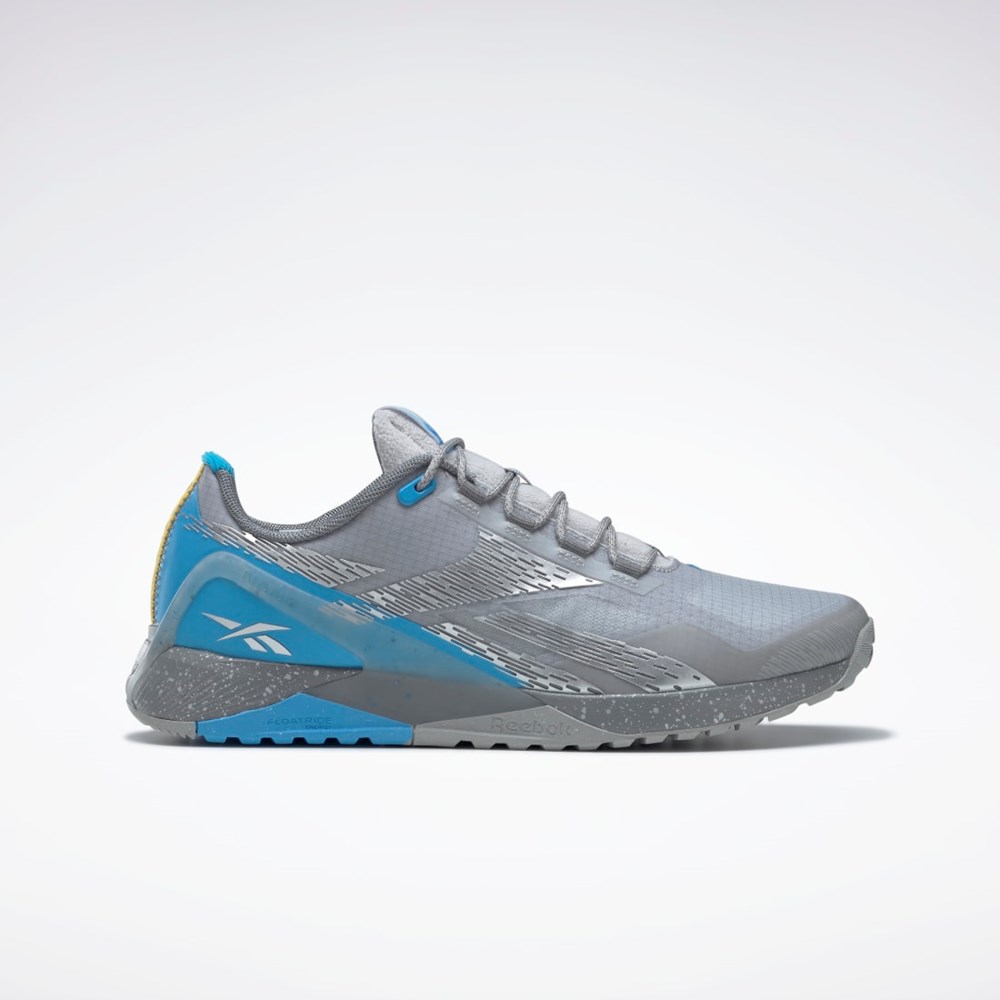 Reebok National Geographic Nano X1 Adventure Shoes Pure Grey 3 / Pure Grey 5 / Bright Cyan | GY1744