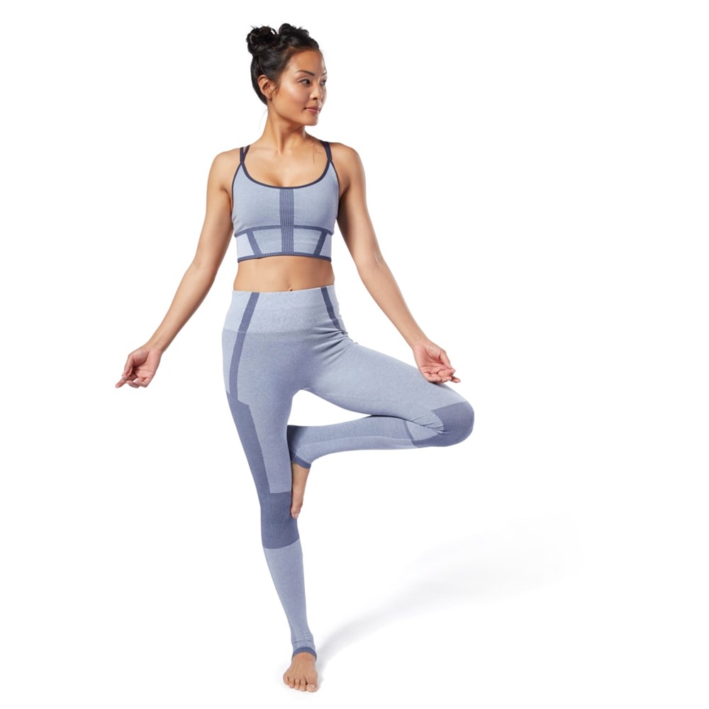 Reebok Nature X Low-Impact Seamless Bra Denim Dust | EB8151