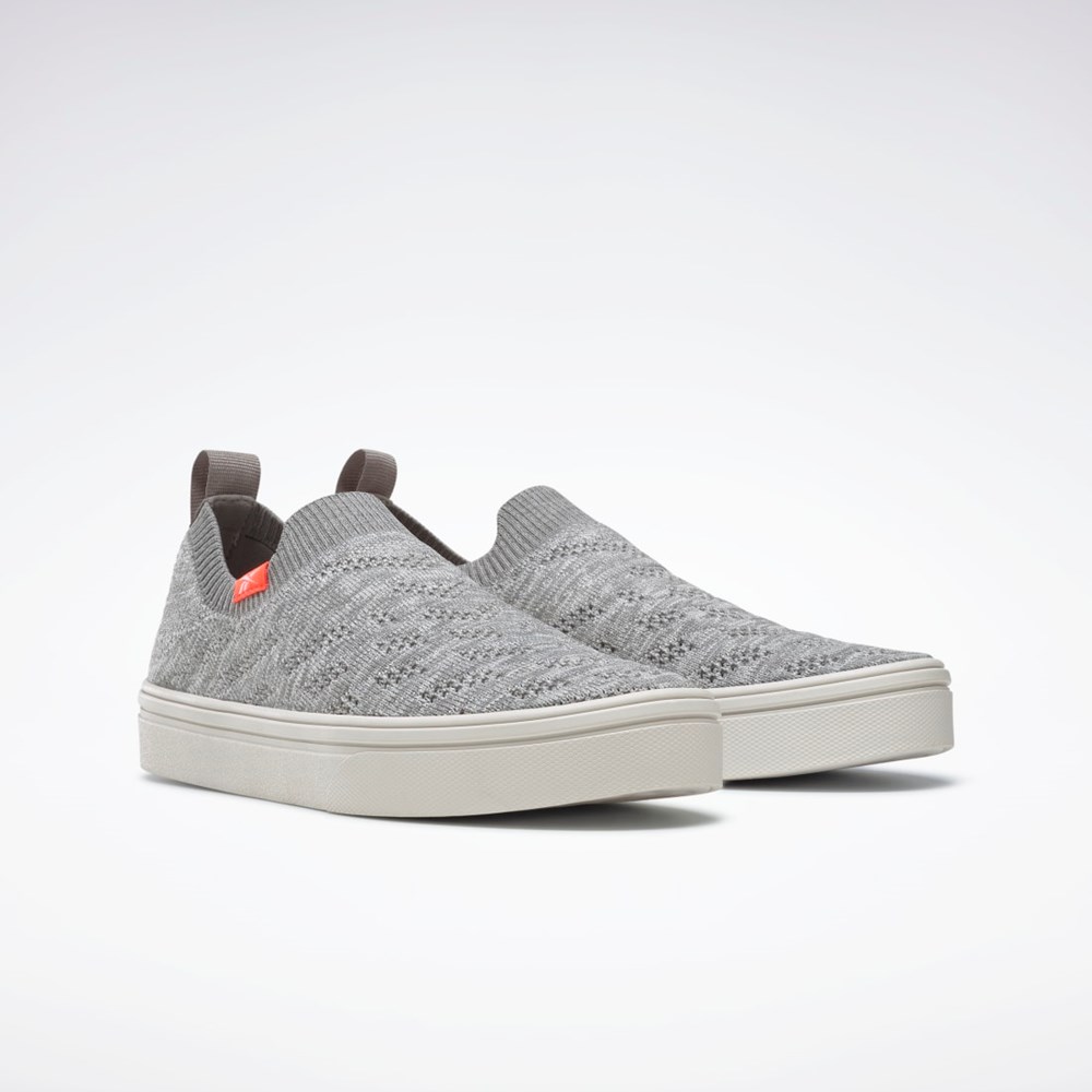 Reebok OnLux Slip-On Shoes Pure Grey 3 / Pure Grey 5 / Orange Flare | GY4103