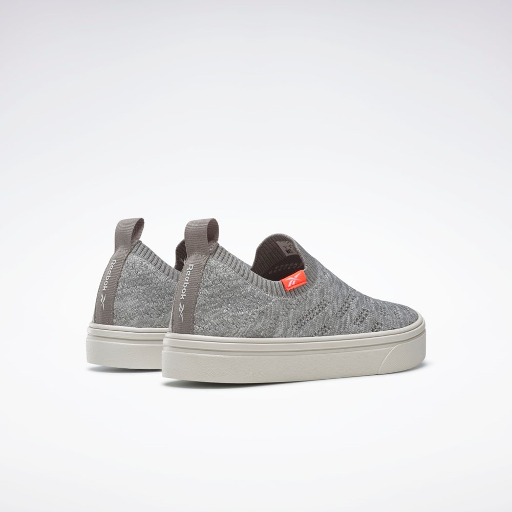 Reebok OnLux Slip-On Shoes Pure Grey 3 / Pure Grey 5 / Orange Flare | GY4103