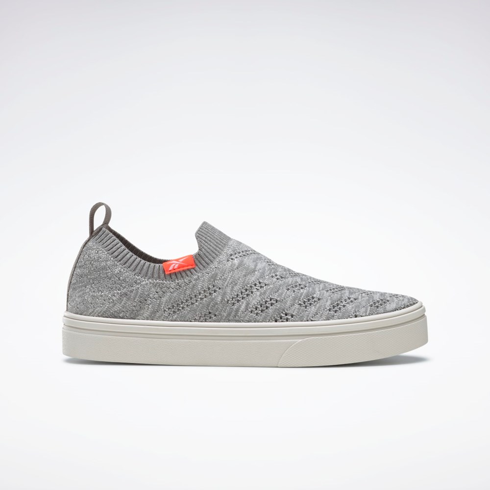 Reebok OnLux Slip-On Shoes Pure Grey 3 / Pure Grey 5 / Orange Flare | GY4103