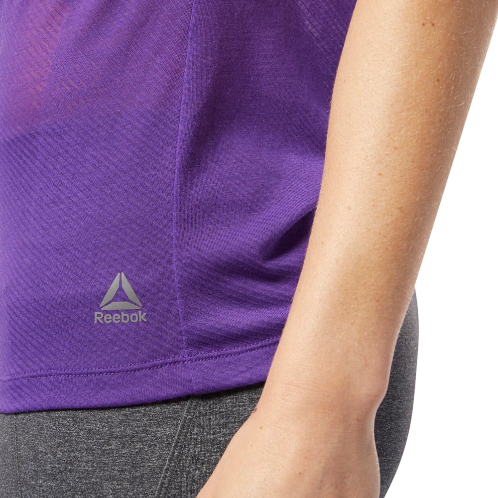 Reebok One Series Burnout Tank Top Regal Purple | EC1171