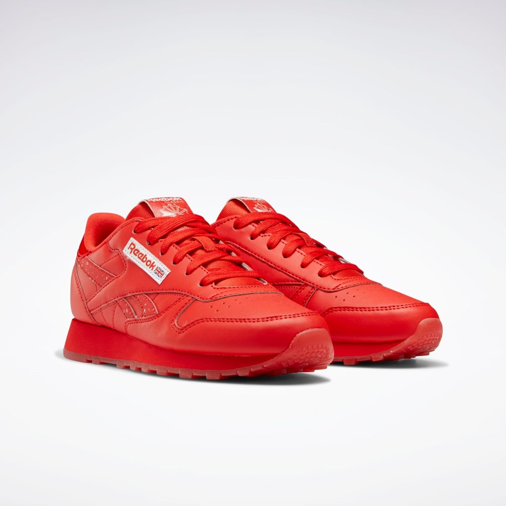 Reebok Popsicle Classic Leather Shoes - Grade School Instinct Red / Instinct Red / Instinct Red | HR0660