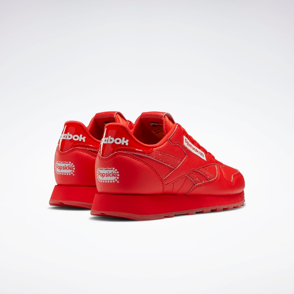 Reebok Popsicle Classic Leather Shoes - Grade School Instinct Red / Instinct Red / Instinct Red | HR0660