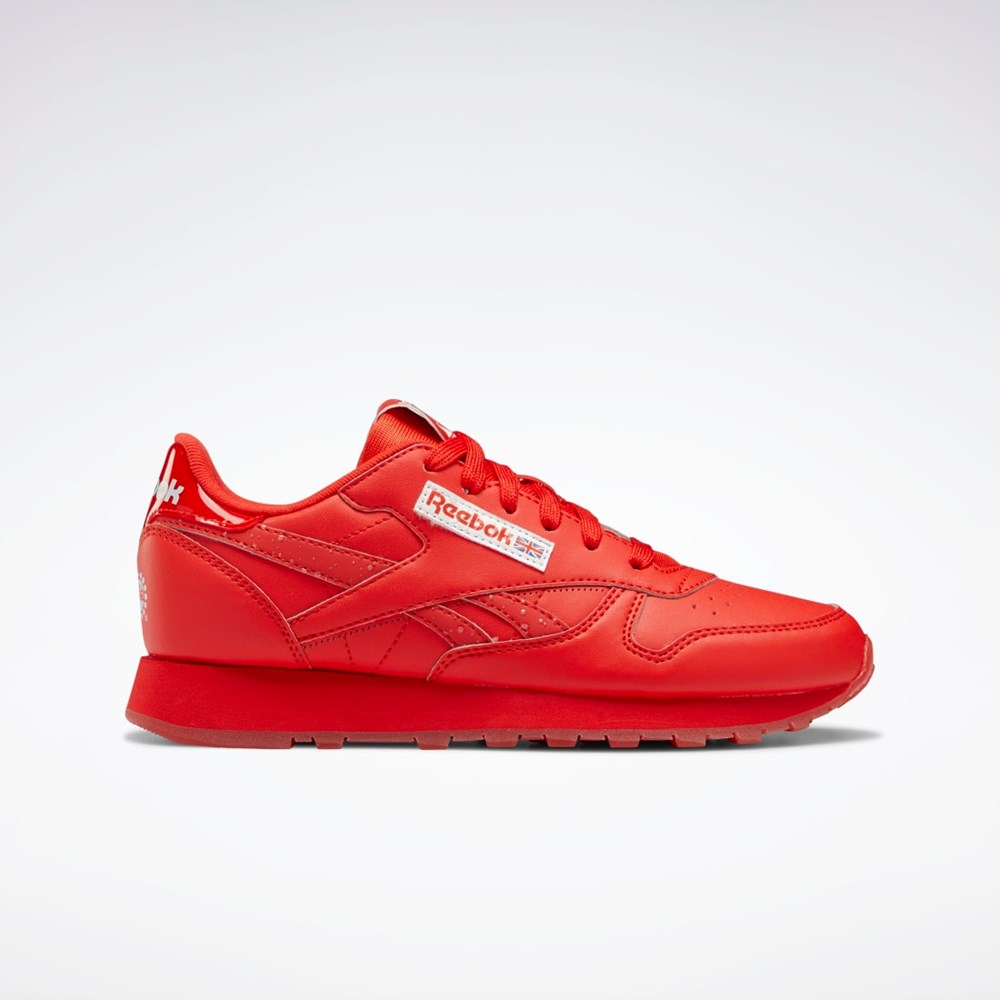 Reebok Popsicle Classic Leather Shoes - Grade School Instinct Red / Instinct Red / Instinct Red | HR0660