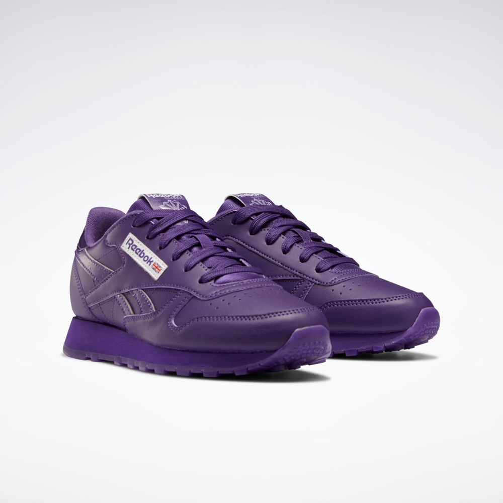 Reebok Popsicle Classic Leather Shoes - Grade School Purple Emperor / Purple Emperor / Purple Emperor | HR0661