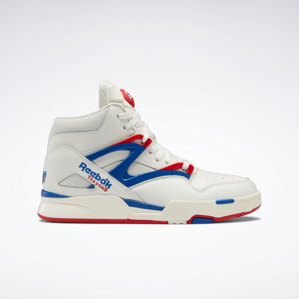 Reebok Pump Omni Zone II Shoes Chalk / Vector Blue / Vector Red | HR0035