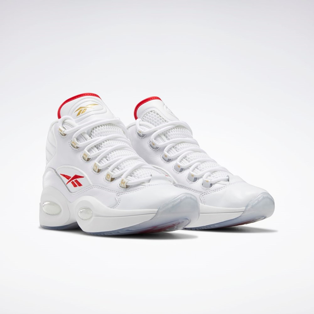 Reebok Question Mid Basketball Shoes Ftwr White / Ftwr White / Vector Red | GX0230